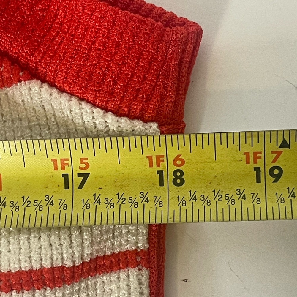 Vintage 70s Stage 7 Red Knit Dress Vest Set Mod Geometric USA Made Women's - Picture 11 of 16